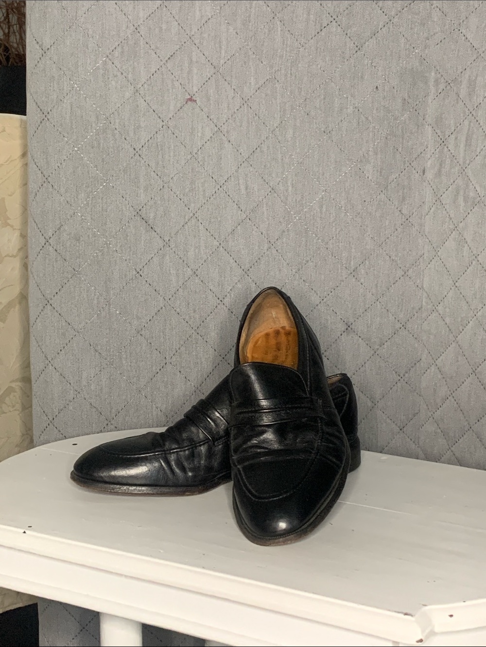 #171 Dack’S Black Classic Leather Slip-On Loafers